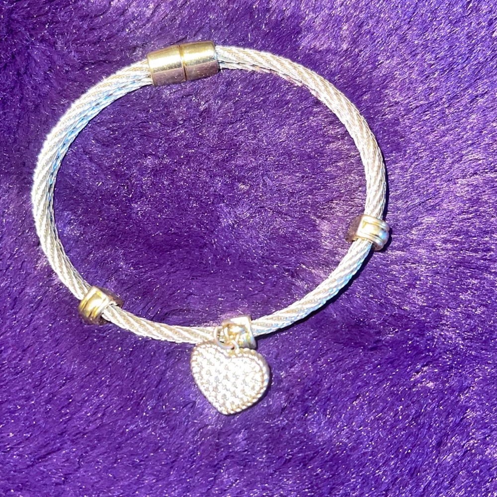 Beautiful Stainless Steel Heart Bracelet